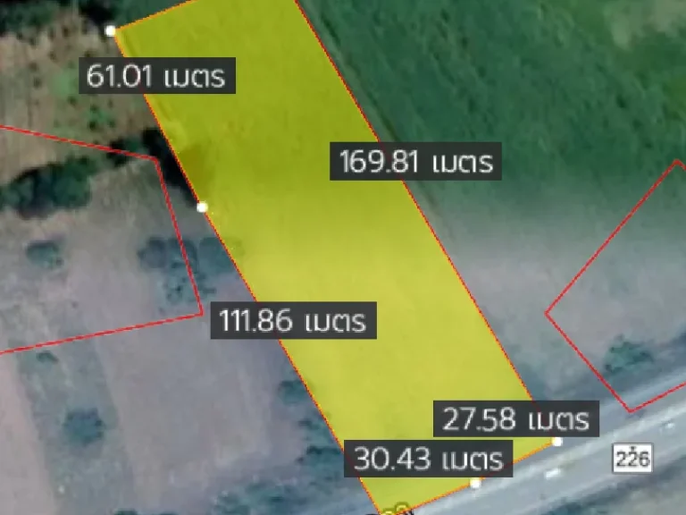 L225 ขายที่ดินสวย ติดถนนหลวง226 ถนนเพชรมาตุคลา 5ไร่ เฉลิมพระเกียรติ นครราชสีมา เหมาะปลูกบ้านจัดสรร ที่ดินแบ่งขาย รีสอร์ท