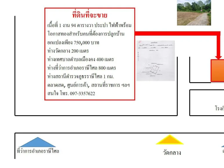 ขายที่ดินเปล่า 1งาน 94ตรวา เทศบาลตำบลเมืองคง อราษีไศล จศรีสะเกษ