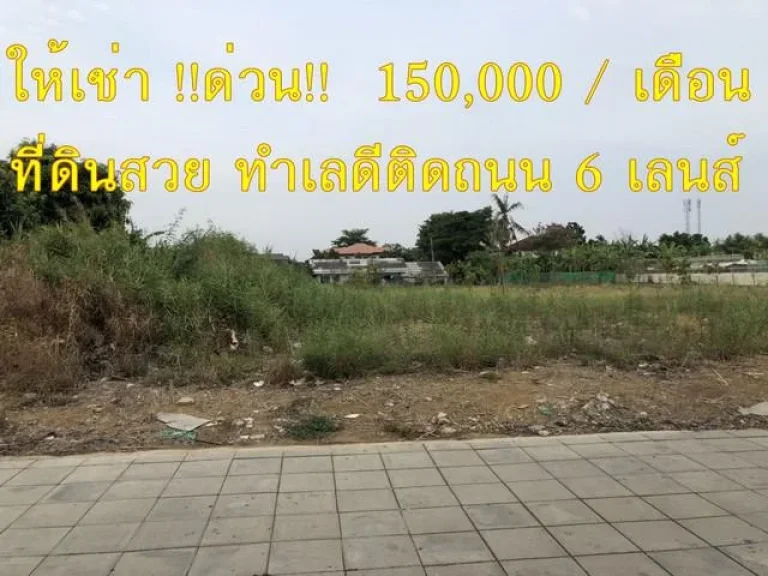 ให้เช่า ที่ดินติดถนนพุทธมณฑลสาย 3 ติดถนน ทำเลดี