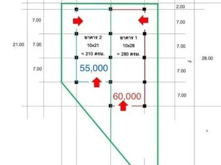 ให้เช่าโกดัง ซลาดปลาเค้า พื้นที่ 120 ตรว ขนาด 210ตรม ใกล้