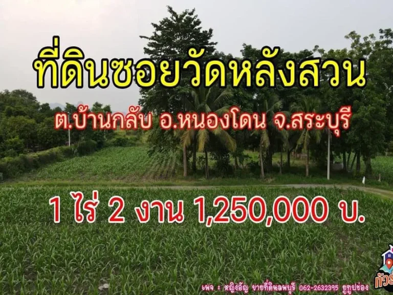 ที่ดินราคาถูกสระบุรีลพบุรี