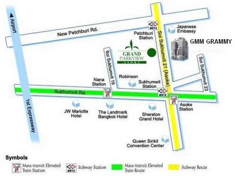 ขายให้เช่า คอนโด Grand Parkview Asoke 1 สตูดิโอ 1 ห้องน้ำ ไกล้ MRT เพชรบุรี