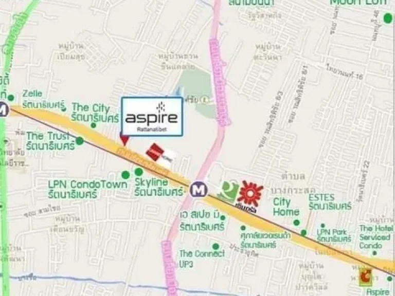 ขายคอนโด 1ห้องนอน 247 ตรม ที่ Aspire รัตนาธิเบศร์1 ใกล้เซ็นทรัลรัตนาธิเบศร์