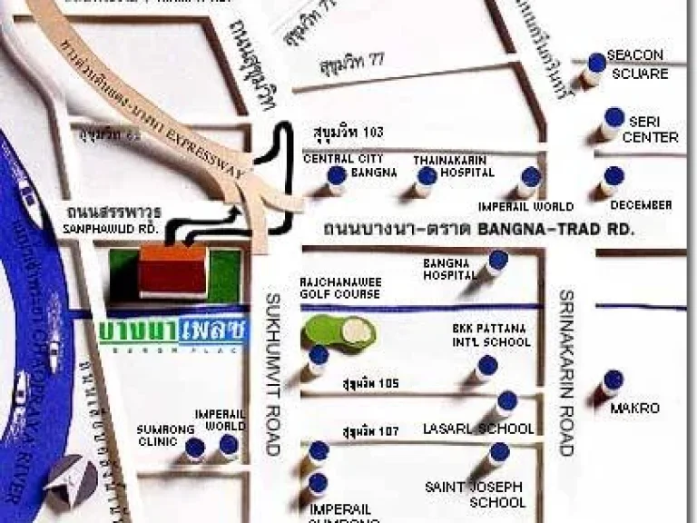 ขายคอนโดบางนา เพลส 3553 ตรม ถนน สรรพวุธ แขวง บางนา เขต บางนา กรุงเทพมหานคร