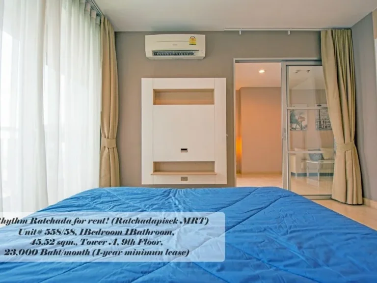 CR3027Room For Rent ให้เช่า คอนโด ริธึ่ม รัชดา 23000month