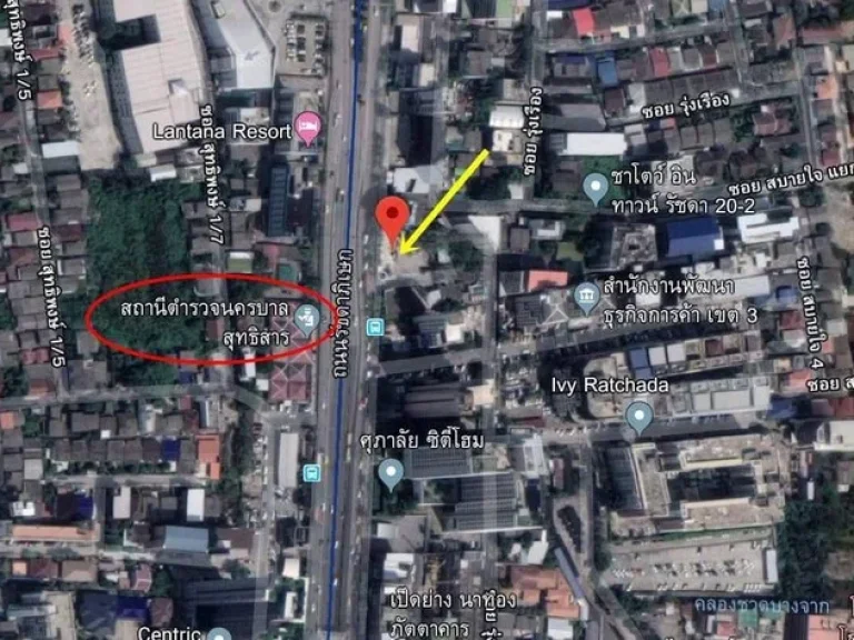 ขายที่ดิน ติดถนนรัชดาภิเษก 1-1-35 ไร่ ถูกกว่าประเมิน ใกล้ สนนครบาลสุทธิสาร