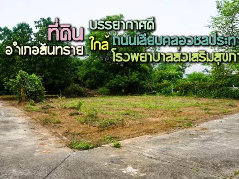 ขายที่ดิน บรรยากาศดี ใกล้ถนนเลียบคลองชลประทาน สันทราย เชียงใหม่