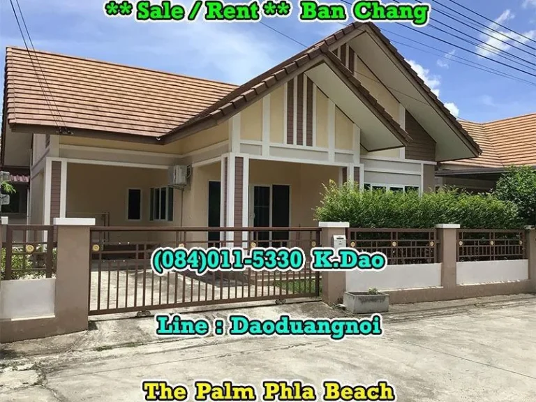 The Palm Phla Beach Ban Chang Sale Rent Rental Fee 12000 Baht Sales Price 27 MB