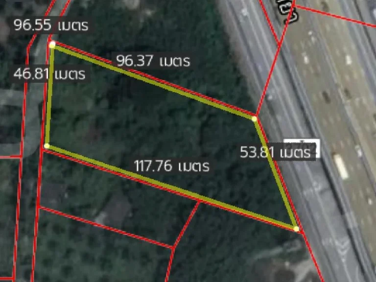 3-0-72ไร่ ติดถนนมอเตอร์เวย์กว้างยาวโดยประมาณ