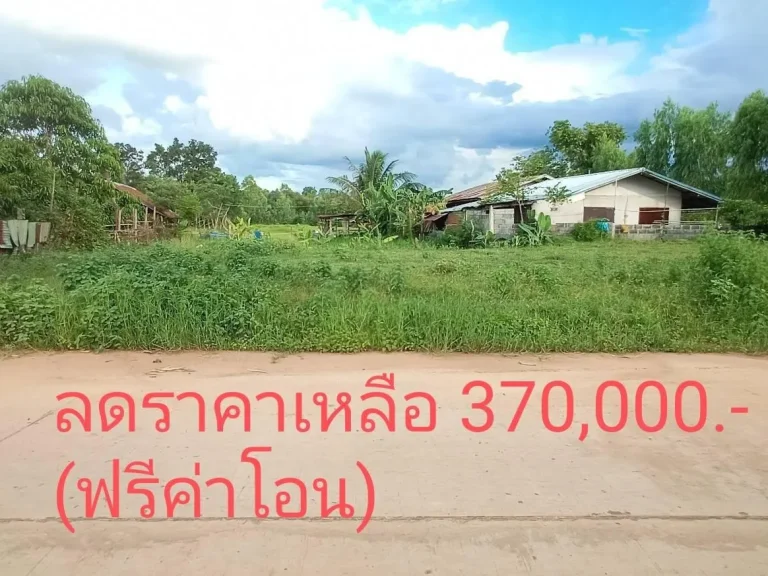 ลดๆๆราคาเหลือ 370000 ที่ดินสร้างบ้าน พิกัดบ้านห้องข่ายโสธร