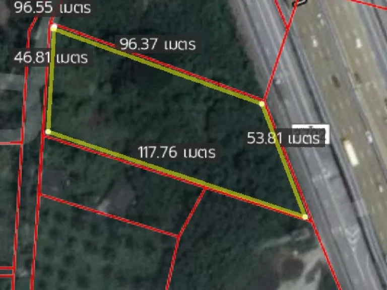 3-0-72ไร่ ติดถนนคู่ขนานมอเตอร์เวย์ กว้างยาวโดยประมาณ