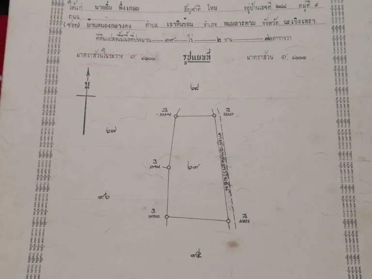 ขายที่ดิน 19 ไร่ๆล่ะ 5 แสน พนมสารคาม