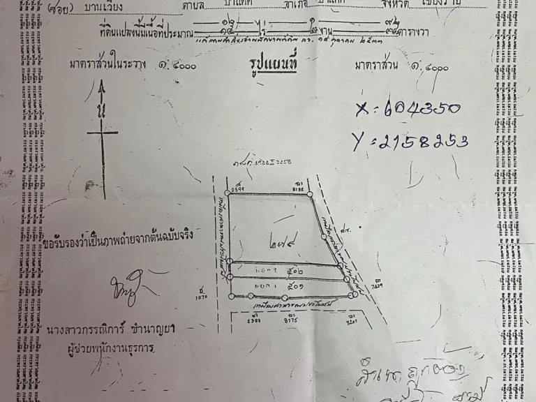 ขายที่นา อำเภอป่าแดด จเชียงราย มีน้ำตลอดปี