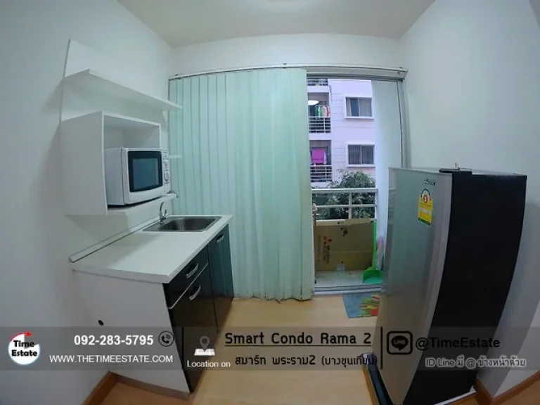 Smart Condo ให้เช่า 5500 ใกล้เซ็นทรัลพระราม2 ห้องแดดไม่ร้อน มีเครื่องใช้ไฟฟ้าพร้อมอยู่