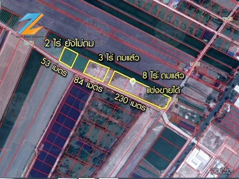 ขายที่ดิน 3 แปลง แบ่งขายได้ ใกล้อริยแลนด์ อำเภอบางเลน นครปฐม