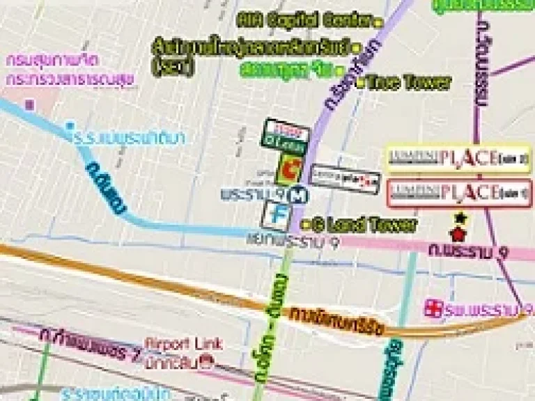 ให้เช่าคอนโดลุมพินีเพลส พระราม 9 พร้อมอยู่ ใกล้ MRT พระราม 9 Lumpini Place Rama 9