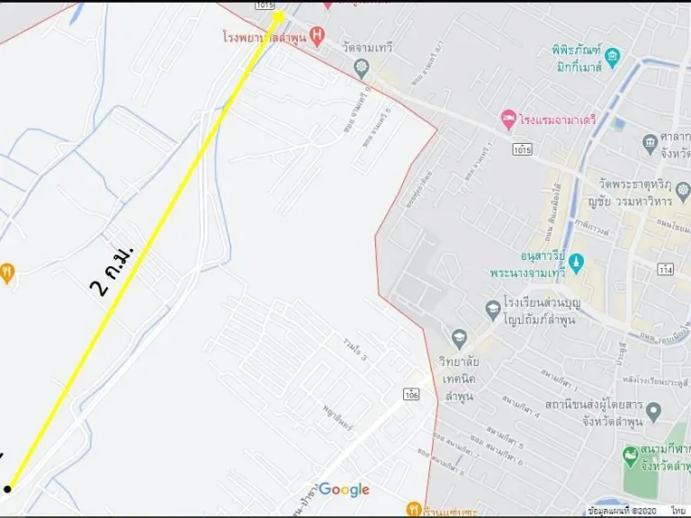 ขายที่ดินห่างถนนหลักเพียง 250 เมตร ต้นธง ลำพูน