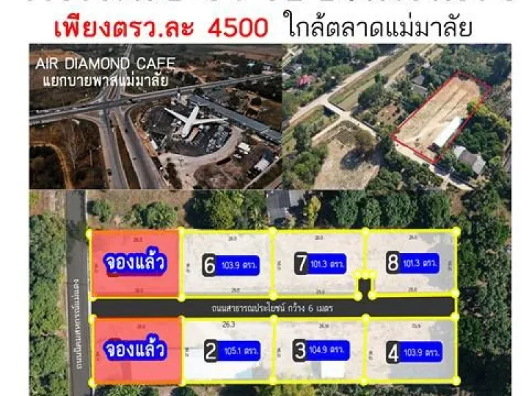 ที่ดินแบ่งขาย ทำเลดี ติดถนน ใกล้เมืองเชียงใหม่