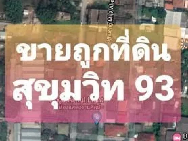 ขายที่ดินถูกที่สุด สวย 102 วา สุขุมวิท 93