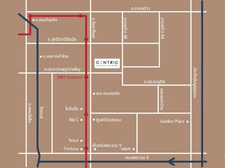 CS-8353 ขายคอนโดเซ็นทริค ห้วยขวาง สเตชั่น ใกล้รถไฟฟ้า MRT ห้วยขวาง