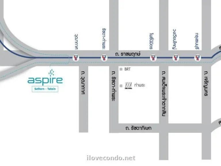 ขาย Aspire สาทร ตากสิน 2 นอน 1 น้้ำ 200 เมตร จาก BTS วุฒากาศ