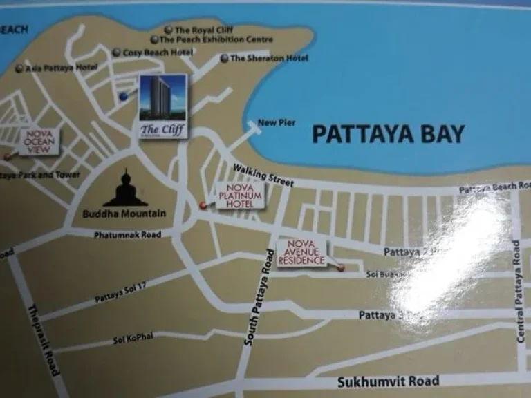 ขาย หรือ ให้เช่า คอนโด The Cliff Condo Pattaya ชั้น 16