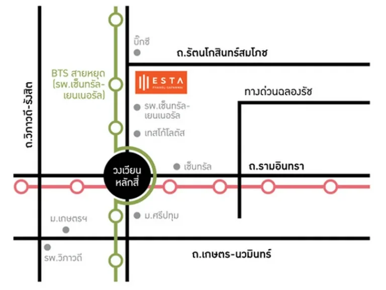 ขายถูก คอนโด เอสต้า พหลโยธิน-สะพานใหม่ ใกล้ BTS สถานีสายหยุด 34 ตรม 2นอน ชั้น3 ทิศเหนือ เฟอร์ครบ