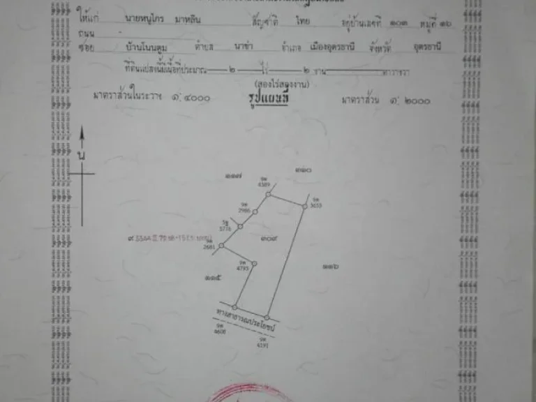 ขายบ้านเดี่ยวชั้นเดียวพร้อมที่ดิน 2 ไร่ในอำเภอเมืองอุดรธานี