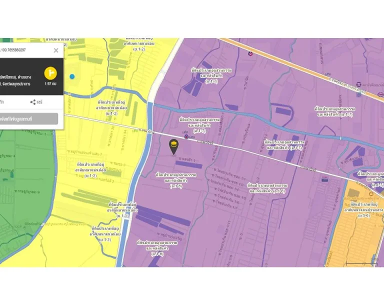 ขายที่ดิน ผังสีม่วง เกือบ 1 ไร่ หลังไทวัสดุเทพารักษ์กม19 ซอยแสงฟ้า เข้าซอยเพียง 300 เมตร ราคา 10 ล้าน
