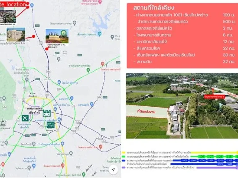 ขายที่ดินวิวภูเขา น้ำไม่ท่วม แม่แฝกใหม่ สันทราย