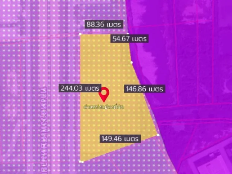 ขายที่ดินสีม่วงลาย 14 ไร่ ที่ดินสวยทำเลดี ติดมอเตอร์เวย์