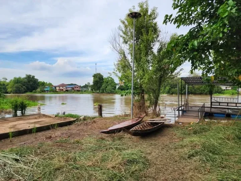 ขายที่ดินถมแล้ว ติดแม่น้ำน้อย บางไทร อยุธยา เนื้อที่ 420