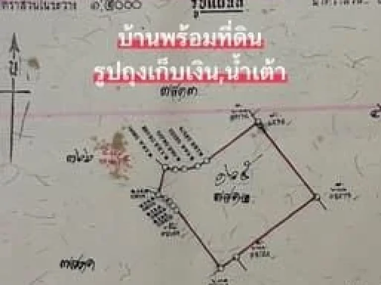 ขายบ้านพร้อมที่ดินผืนสวย ฮวงจุ้ยดี ที่ดินรูปถุงเก็บเงินเก็บท