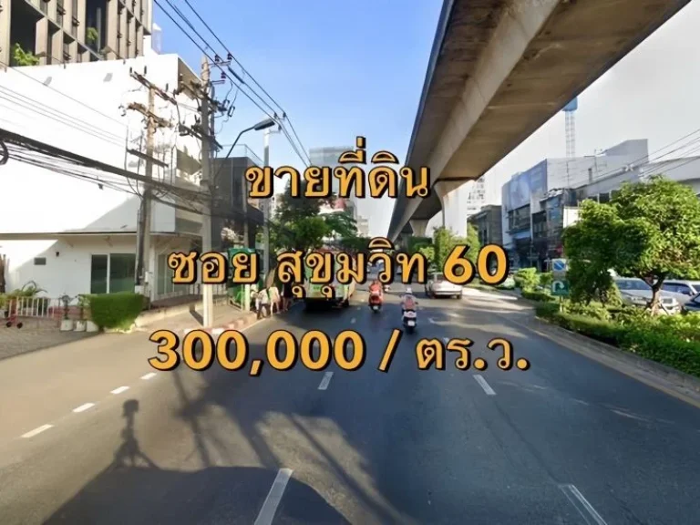 ขายที่ดิน ซอยสุขุมวิท 60 แขวงพระโขนงใต้ เขตพระโขนง เนื้อที่