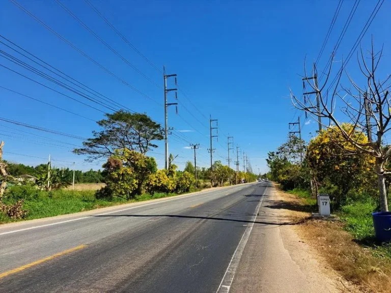 ขายที่ดินบ่อทอง 6 ไร่ ติดถนนทางหลวง ใกล้สี่แยกหนองเสม็ดชลบุรี