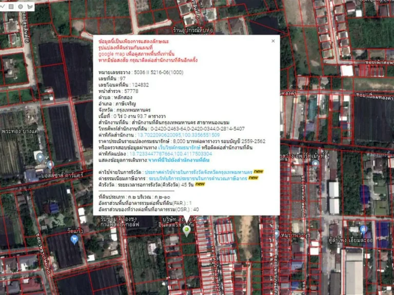 ขายที่ดินบางแค