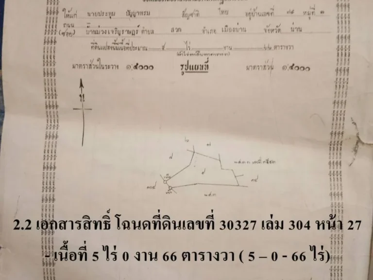 ขายที่ดินจน่าน15-1-77 ไร่