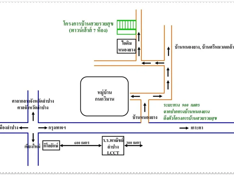 ขายถูก ทาวน์เฮ้าส์ 2 ชั้น 2 นอน 2 น้ำ มีระเบียงหน้า-หลัง บรรยากาศดีมาก ในเขตตำบลชมพู เมืองลำปาง