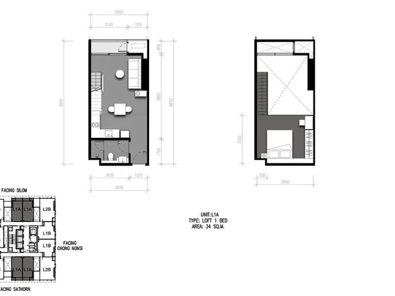 For Sale The Lofts Silom Hybrid room ขาย เดอะ ลอฟท์ สีลม