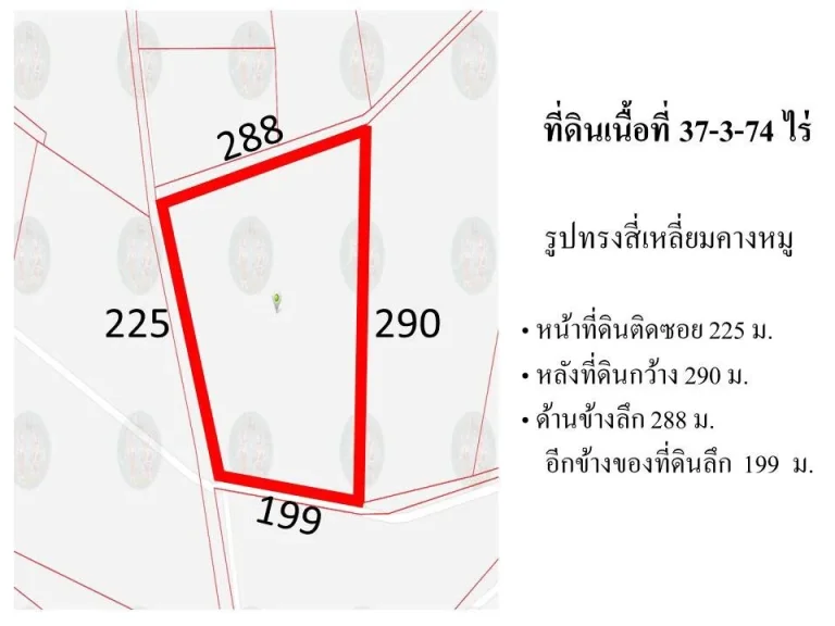 ขาย ที่ดินติดถนน 331 อแปลงยาว ฉะเชิงเทรา เนื้อที่ 37-3-74 ไร่ ใกล้นิคมฯ เกตเวย์ซิตี้