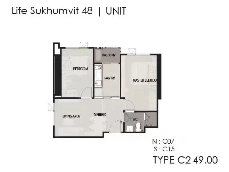 ให้เช่าคอนโด Life Sukhumvit 48 ใกล้ BTS พระโขนง ชั้น 4