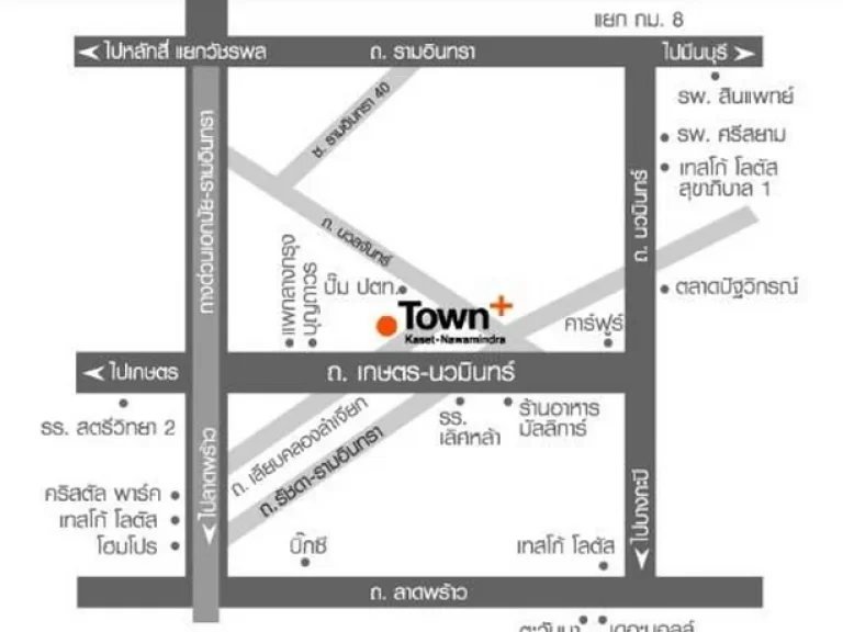 ขาย ทาวน์โฮม ทาวน์พลัส เกษตร  นวมินทร์ Town Plus Kaset  Nawamin 20 ตรว 150 ตรม