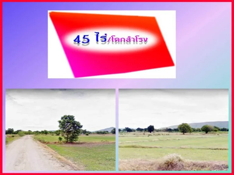 ขายที่ดินแปลงสวยราคาถูกมาก 45 ไร่ วิวภูเขา เหมาะทำฟาร์ม โคกสำโรง ลพบุรี