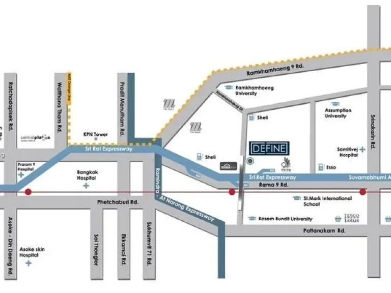 ขายบ้าน3ชั้นNirvana Define Rama 9 ติดถนนพระราม9 ใกล้ The Nine