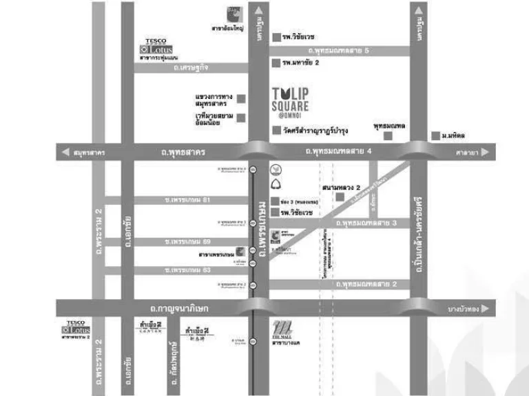 รหัสชคด00812- ปล่อยเช่าคอนโดพร้อมอยู่ Tulip Square Omnoi ว่าง 4 ห้อง รับประกันความน่าอยู่มาก