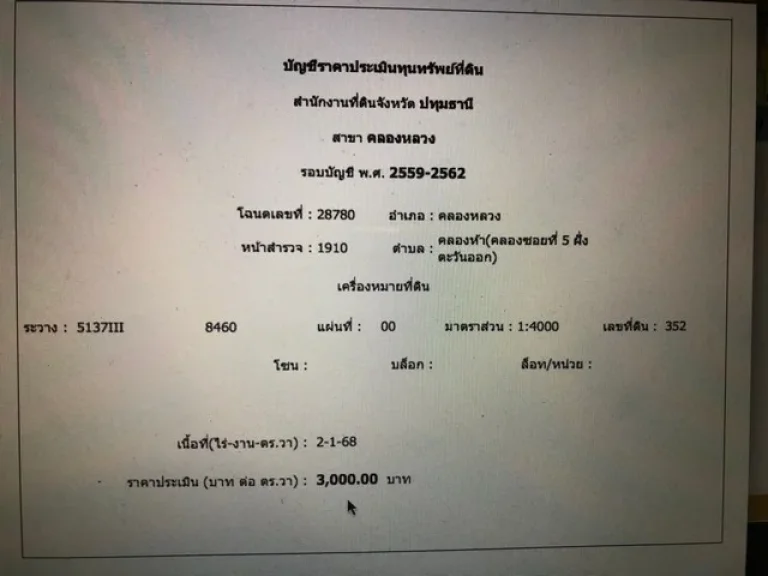 ขายที่ดิน ติดสนามกอล์ฟ อัลไพน์ เขตคลองหลวง คลอง 5 นครนายก 2 ไร่ 1 งาน 68 ตารางวา