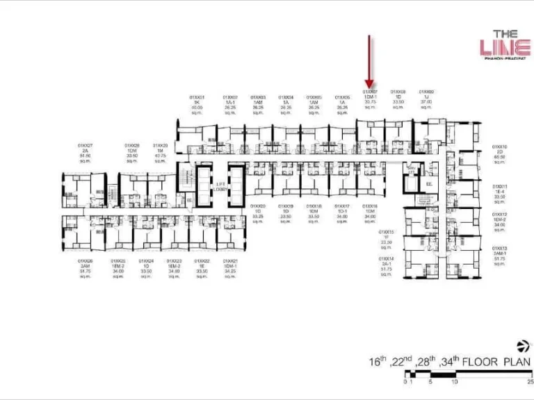 ขายดาวน์ The Line พหลโยธิน-ประดิพัทธ์ พื้นที่ 3375 ตรม