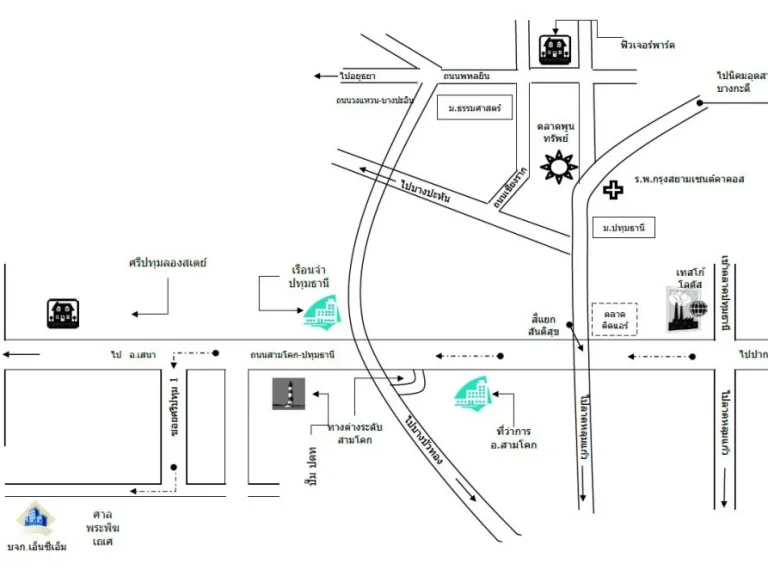 ขายที่ดินและโรงงานสำนักงาน ปทุม-เสนา