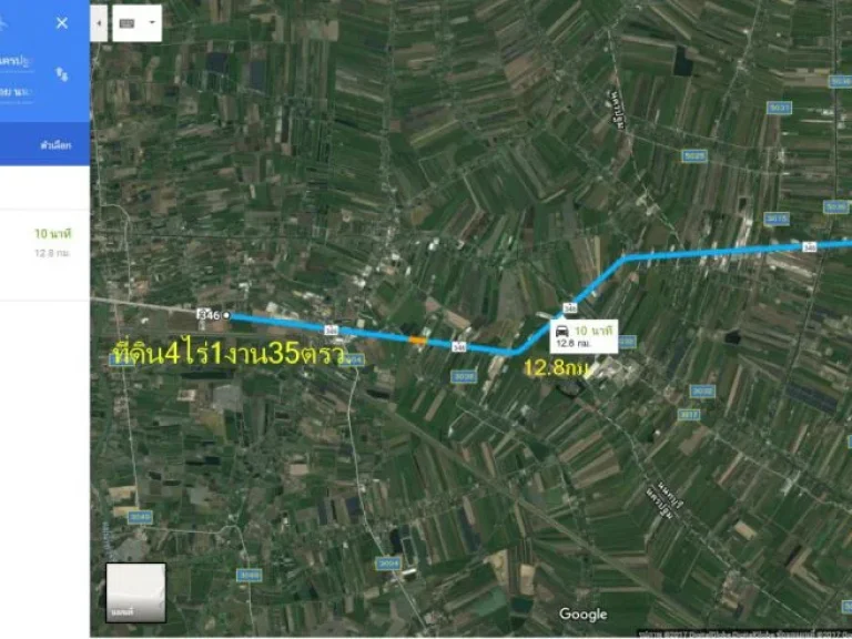 ขายที่ดิน4ไร่1งาน35ตรว หน้ากว้าง167มติดถนน346ปทุม-บางเลน กม49 ตบางเลน อบางเลน จนครปฐม