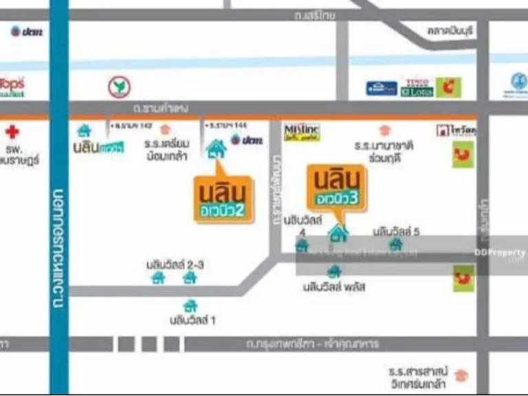 ให้เช่าทาวน์โฮม นลินอเวนิว 2 Nalin Avenue 2 บ้านทาวน์โฮม 3 ชั้น พร้อมอยู่ ราคาถูก ติดโรงเรียนเตรียมอุดมน้อมเกล้า ทำเลดีเดินทางสะดวก ปากซอยเป็นสถานีรถไ